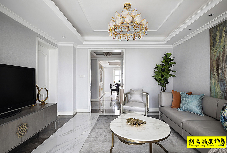 半包装修二手房装修天津装修公司esball客厅 (2)