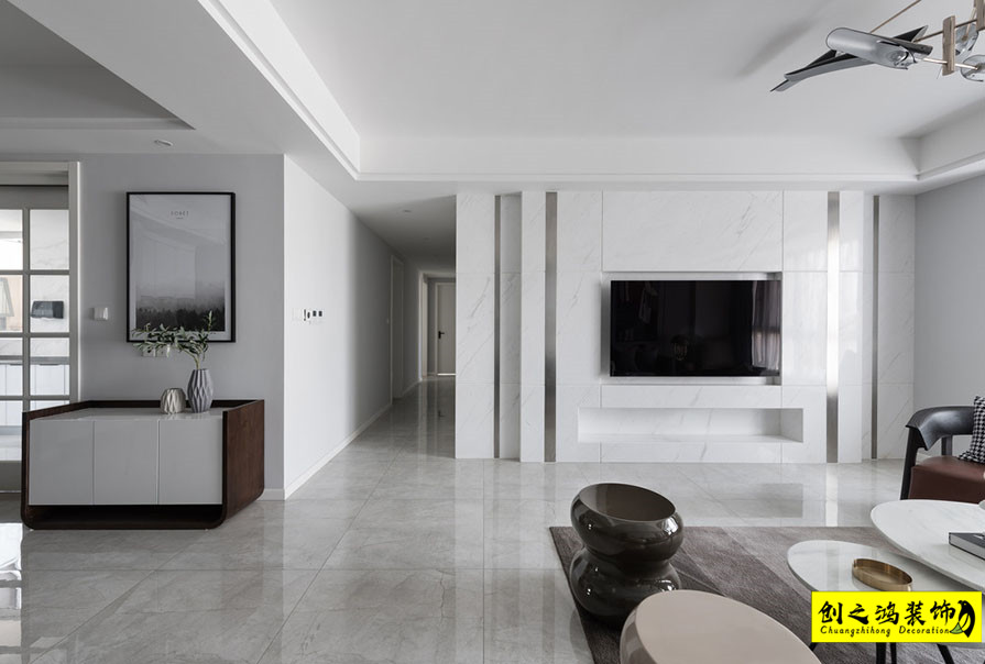 大包装修新房装修天津装修公司esball客厅 (1)