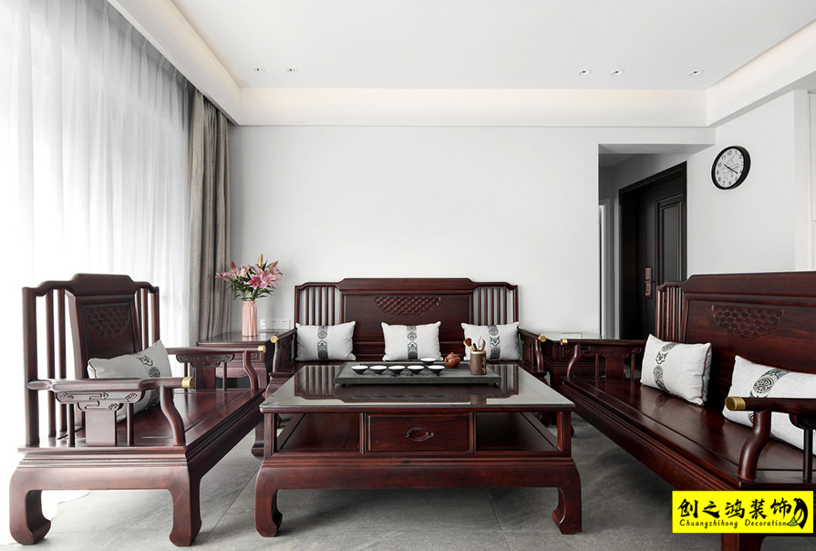 半包装修天津装修公司esball装饰客厅 (1)