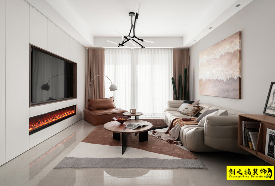 半包装修二手房装修天津装修公司esball装饰客厅 (1)