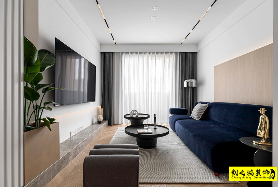 半包装修二手房装修天津装修公司esball装饰客厅 (2)