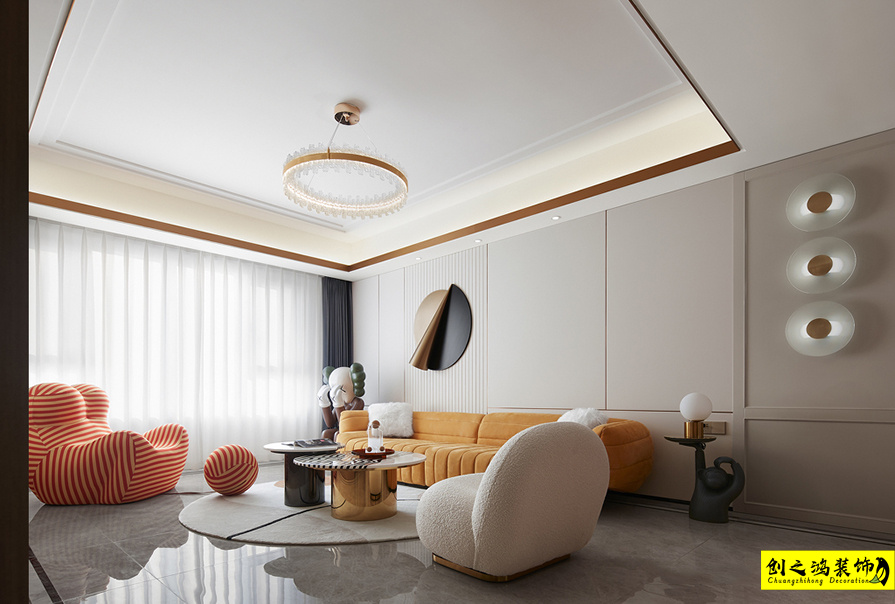 大包装修新房装修天津装修公司esball装饰客厅 (2)