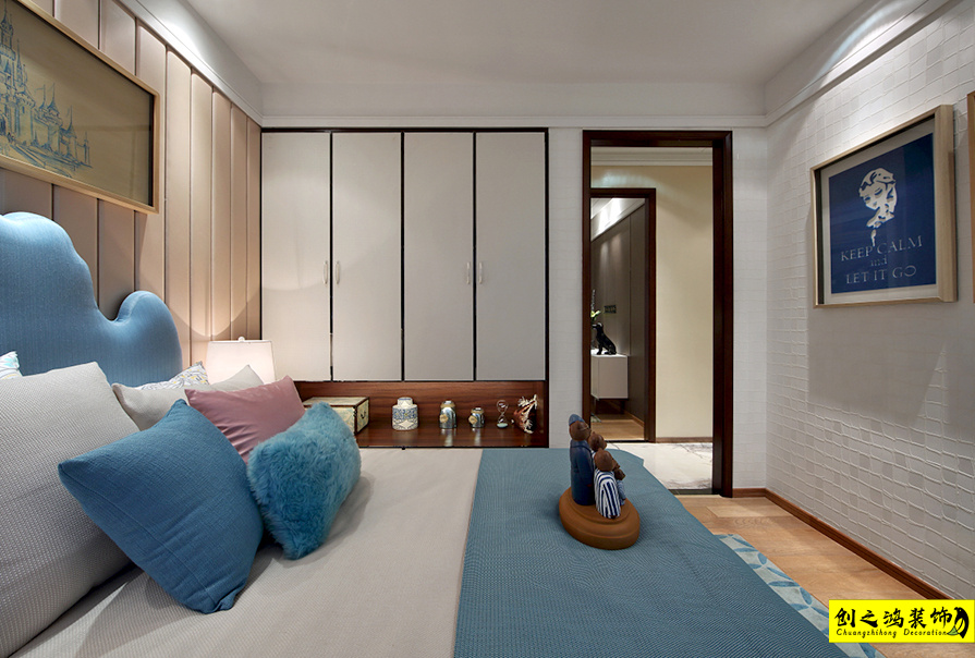 大包装修新房装修天津装修公司esball装饰卧室 (2)