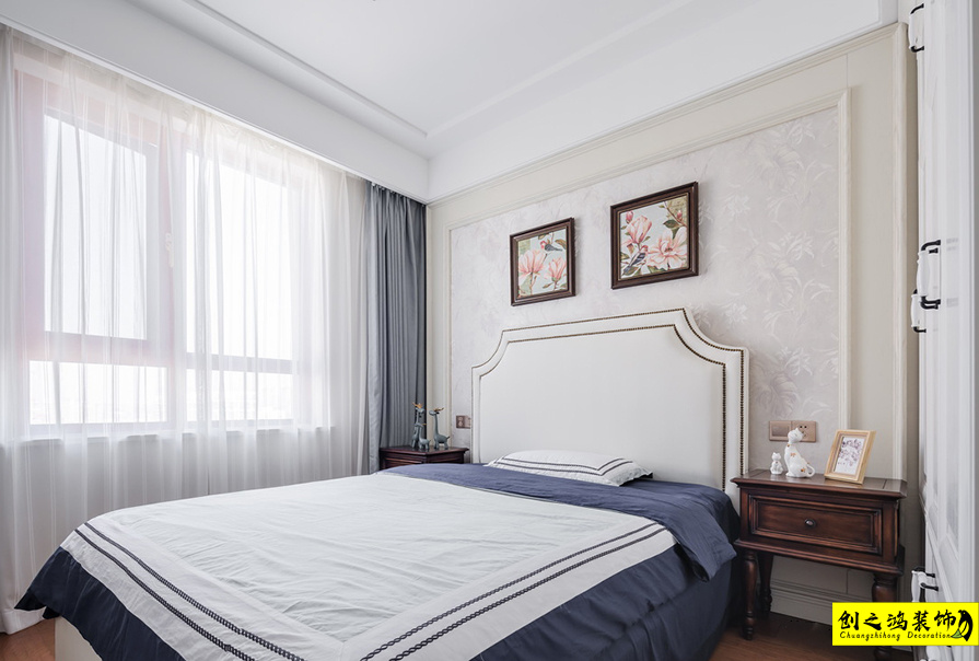 新房装修半包装修天津装修公司esball装饰卧室 (4)