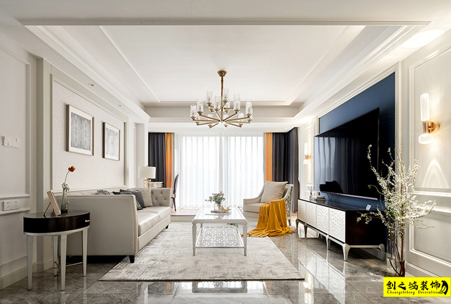 二手房装修半包装修天津装修公司esball装饰客厅