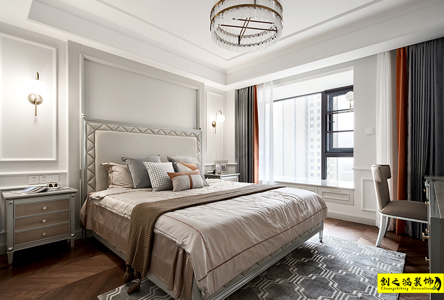 二手房装修半包装修天津装修公司esball装饰卧室 (2)