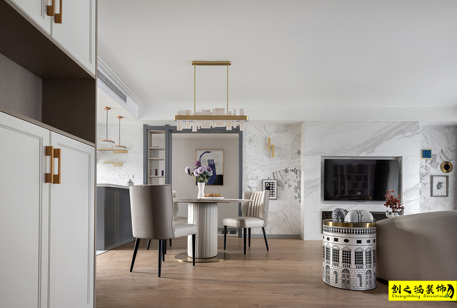 半包装修大包装修天津装修公司esball装饰客厅 (1)