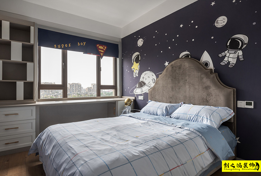 半包装修大包装修天津装修公司esball装饰卧室 (3)