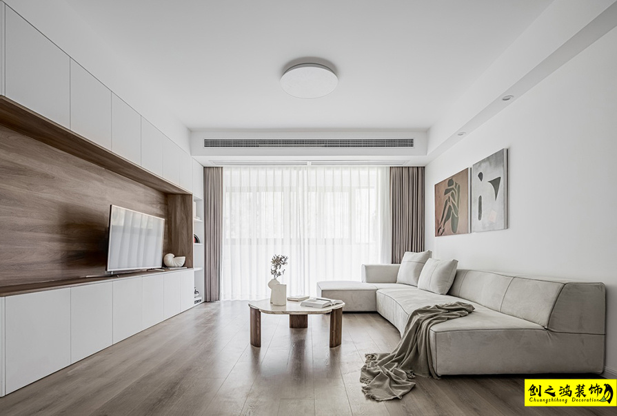 半包装修大包装修天津装修公司esball装饰客厅 (1)