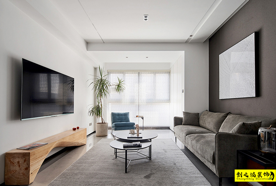 半包装修大包装修天津装修公司esball装饰客厅 (2)