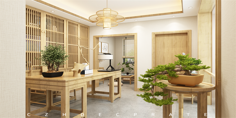 香河爱晚大爱城别墅340㎡日式风格原创装修案例