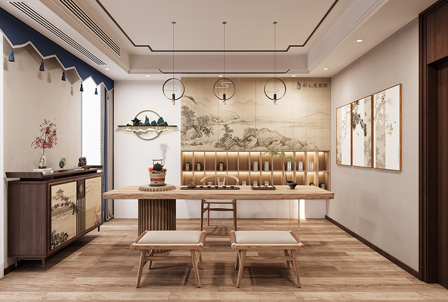 esball装饰茶室装修实景图