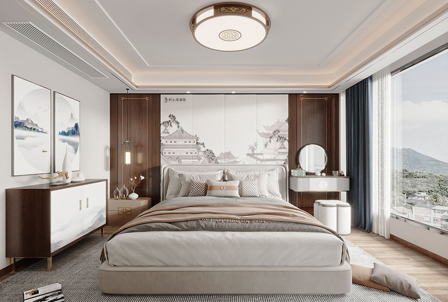 esball三楼卧室装修实景图