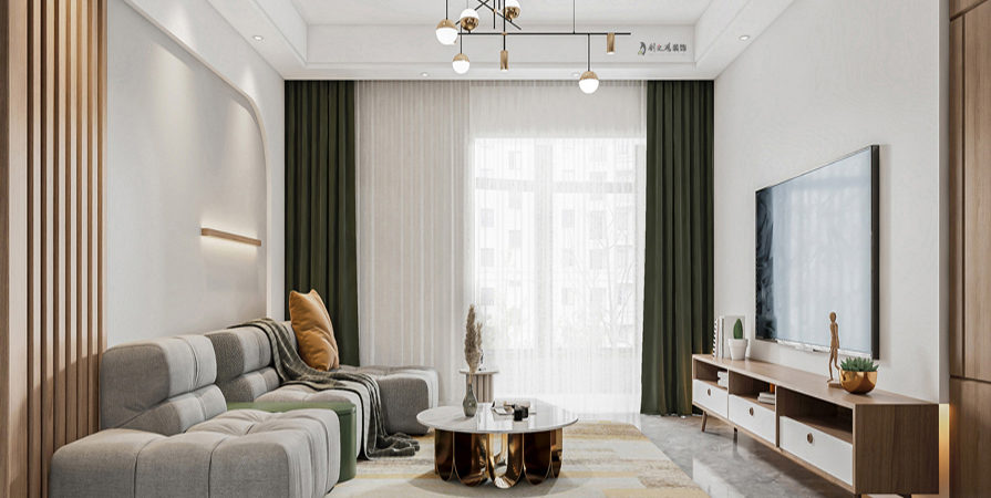 枫桦园104㎡简约北欧风格装修效果图