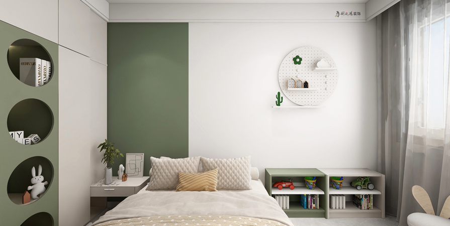 融景华庭98㎡北欧奶油风格装修效果图