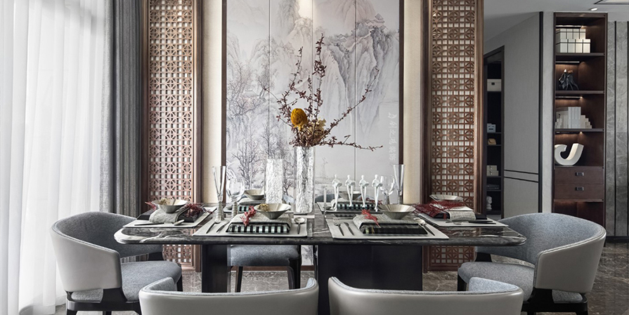 西派国印130㎡新中式风格三居室装修案例