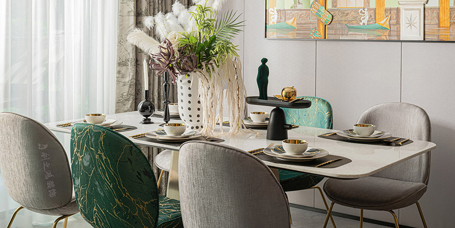 未来城127㎡轻奢风格三居室装修案例