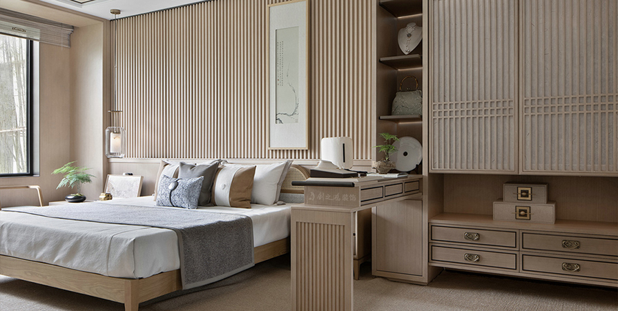 想云湾109㎡新中式风格三居室装修案例