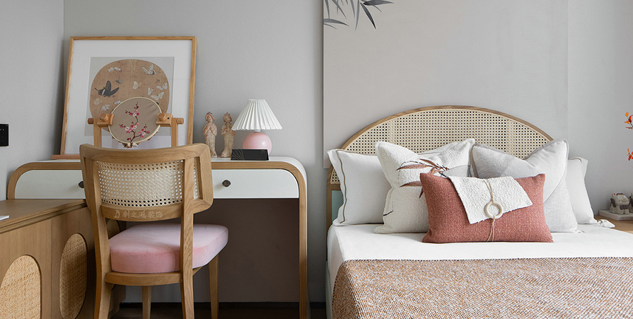 想云湾109㎡新中式风格三居室装修案例