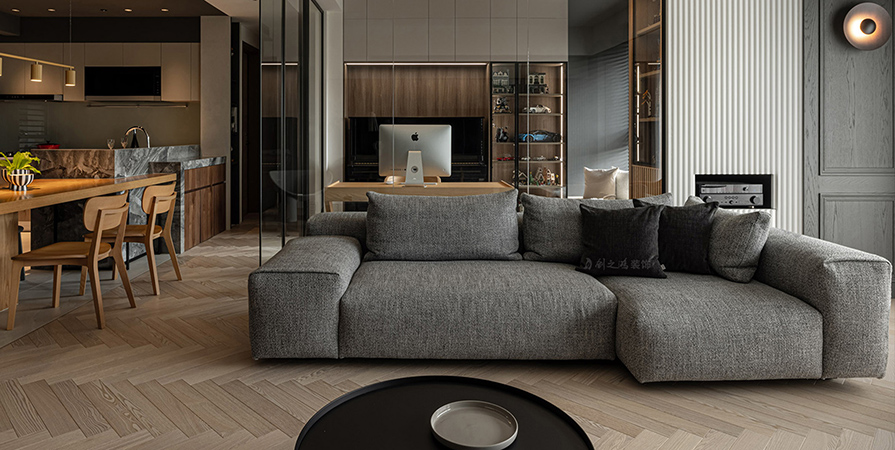 绿城·水西雲庐103㎡现代风格三居室装修案例