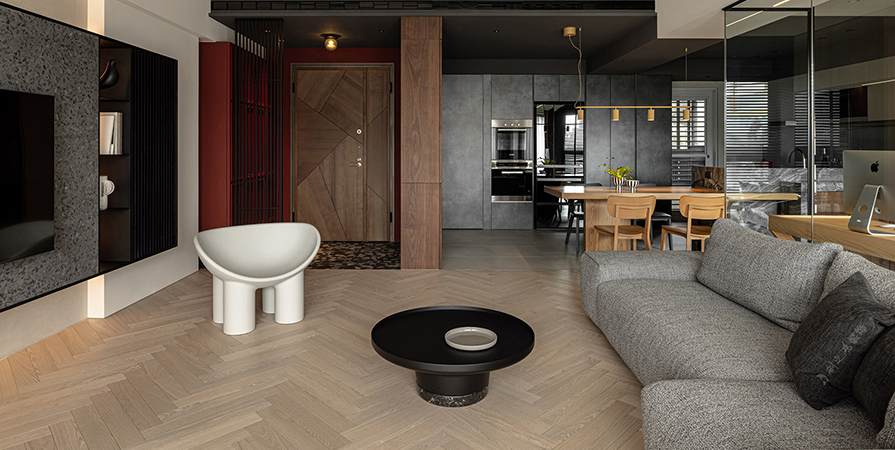 绿城·水西雲庐103㎡现代风格三居室装修案例