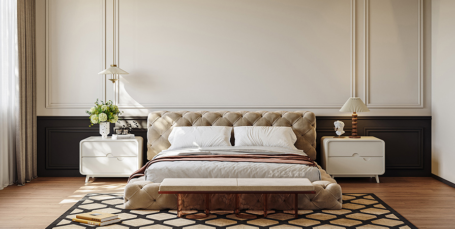 静海秋实园300㎡法式风格别墅装修案例