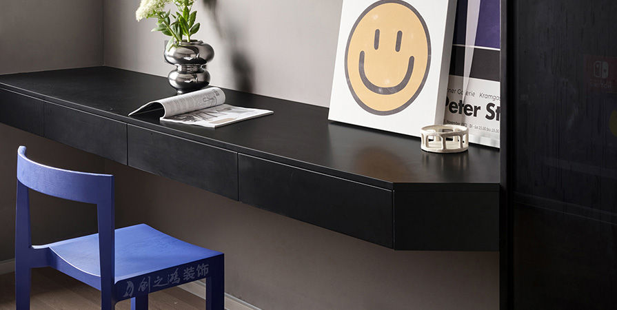 金地万悦城95㎡现代风格三居室装修案例