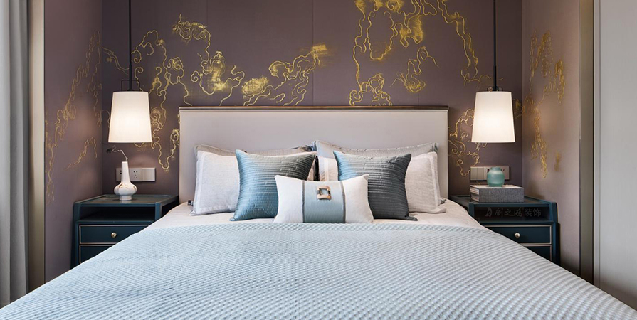 鹏飞南开学苑127㎡新中式风格三居室装修案例