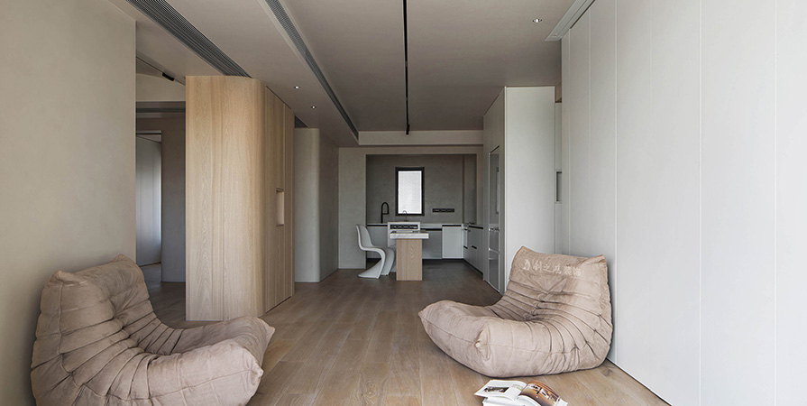 金地·兿華里94㎡极简风格三居室装修案例