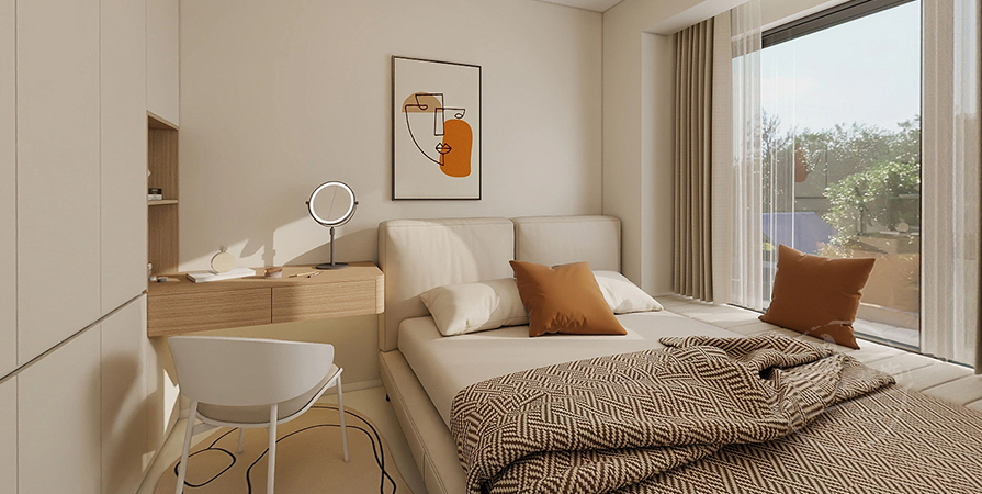 大华锦绣华城78㎡奶油风格两居室原创案例