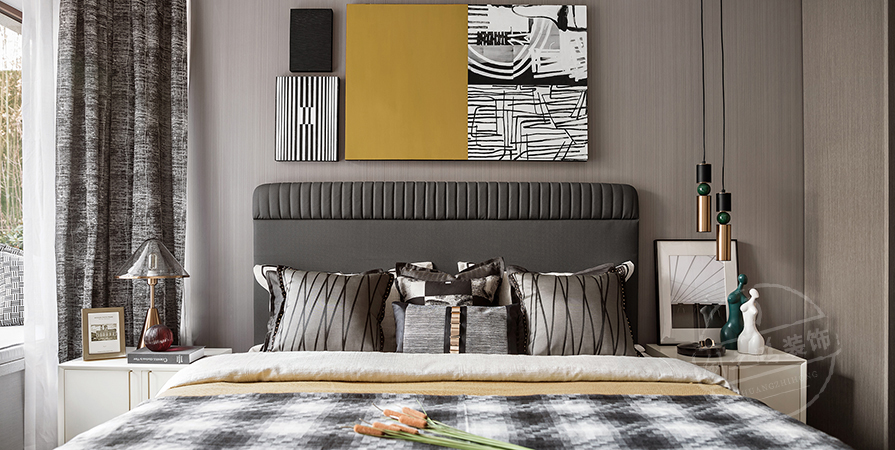 金地·青云玖璋128㎡混搭风格三居室装修案例