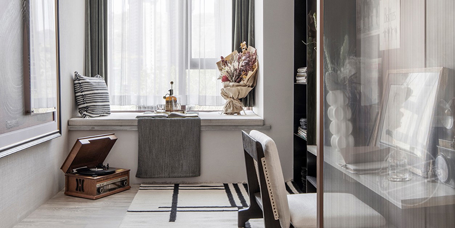 花语尚东105㎡轻奢风格三居室装修案例