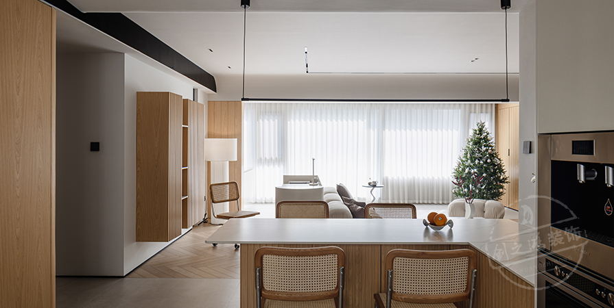 时代之城139㎡原木风格三居室装修案例