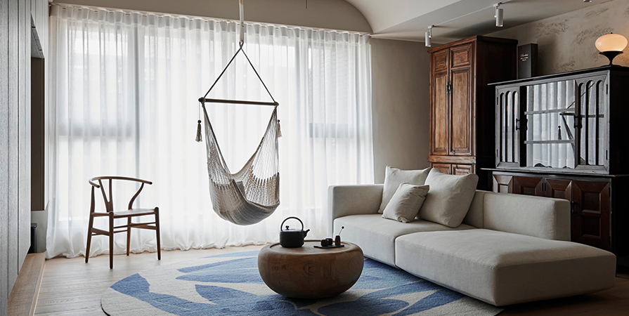 城东春晓88㎡侘寂风格三居室装修案例