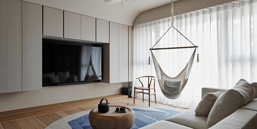 城东春晓88㎡侘寂风格三居室装修案例