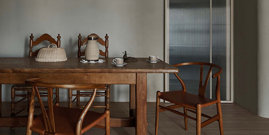 城东春晓88㎡侘寂风格三居室装修案例