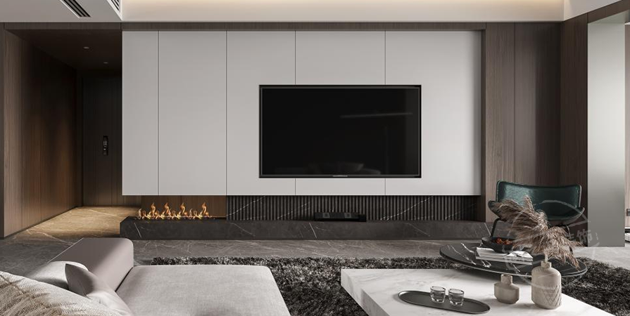 绿城·晓月晴川132㎡现代风格三居室装修案例