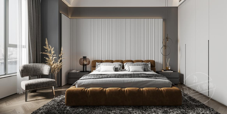 绿城·晓月晴川132㎡现代风格三居室装修案例