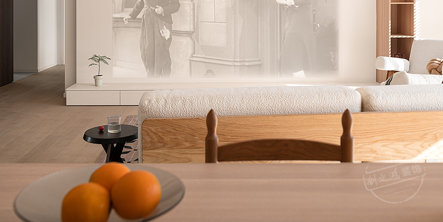 城东春晓116㎡原木风格三居室装修案例