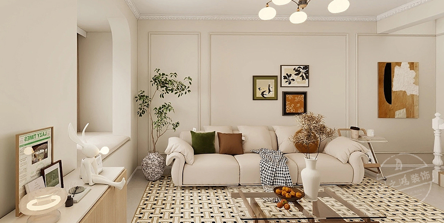 天房美域华庭98㎡奶油风格复式原创案例