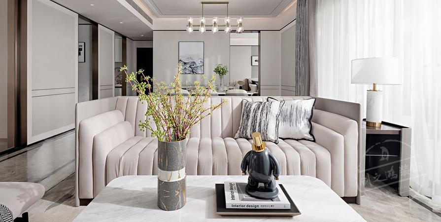 城东春晓110㎡轻奢风格三居室装修案例