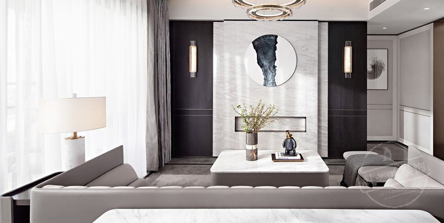 城东春晓110㎡轻奢风格三居室装修案例