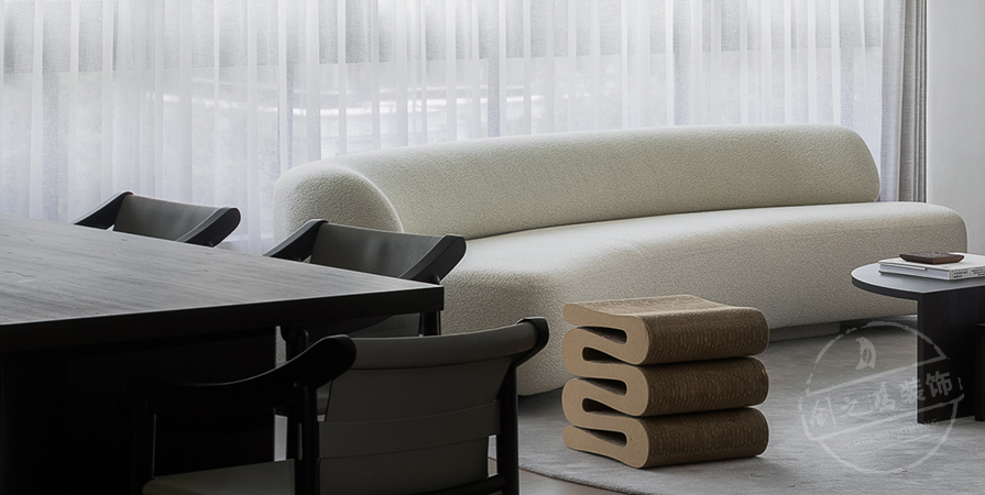 远洋未来城118㎡极简风格三居室装修案例