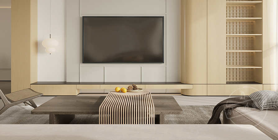 创意之城·蘭园113㎡奶油风格三居室装修案例