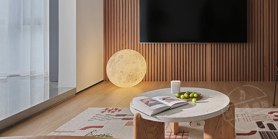 金地万悦城102㎡原木风格三居室装修案例