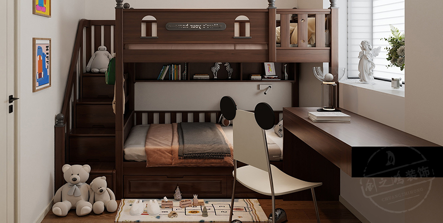 天兴园58㎡中古风格小户型原创案例