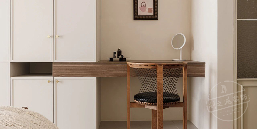 中交春风景里100㎡法式风格三居室装修案例