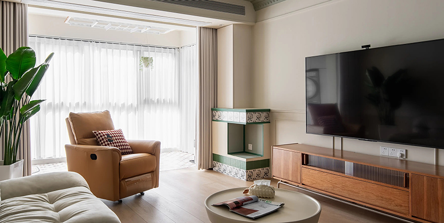 中车·中环学府110㎡法式风格三居室装修案例