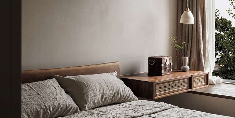 桂语映月130㎡中古风格三居室装修案例