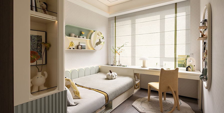 绿城·桂月云翠126㎡新中式风三居室装修案例